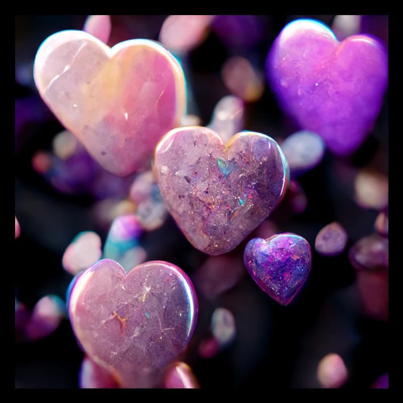 Les cœurs violets tombent