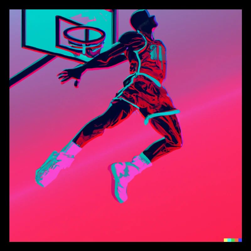 basketteur devant un panier de basket-ball