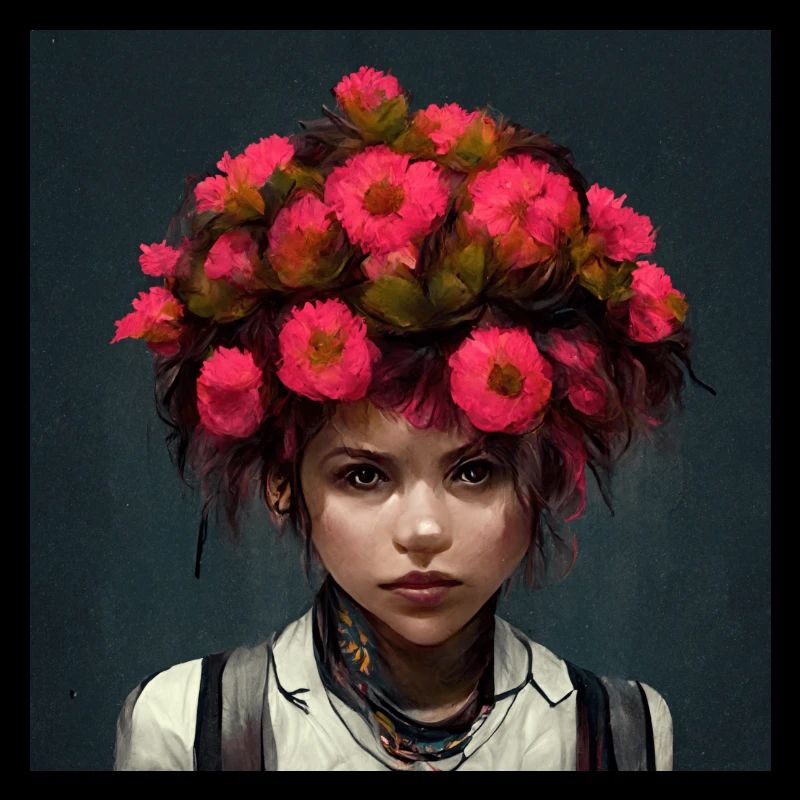 Blumenpunk-mädchen