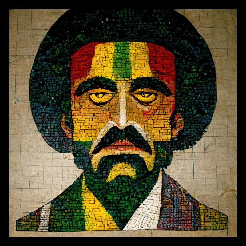 Peinture mosaïque rasta