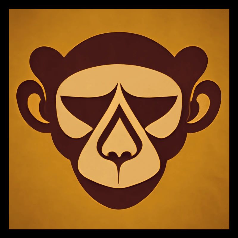 Monkey logo style drawing