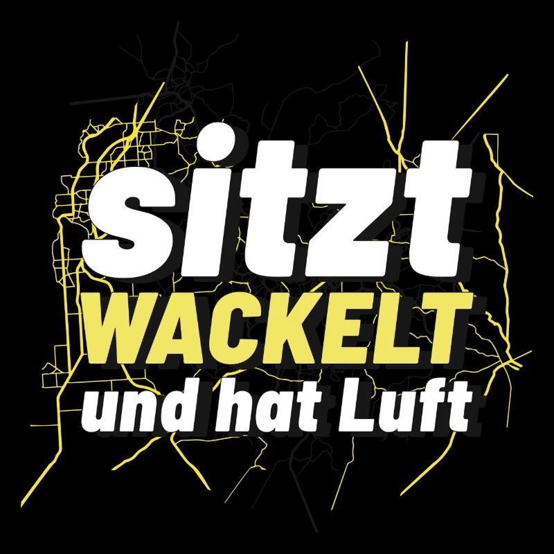 sitzt, wackelt und hat Luft Handwerker Design