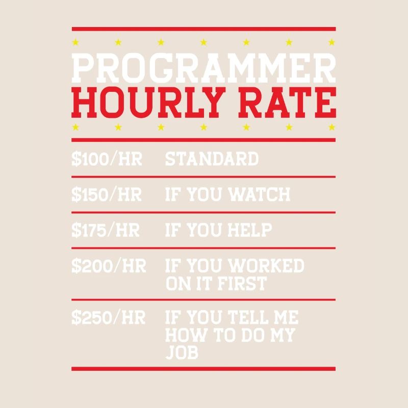 Programmeur Tarif horaire Support Codeur Main-d’œuvre IT