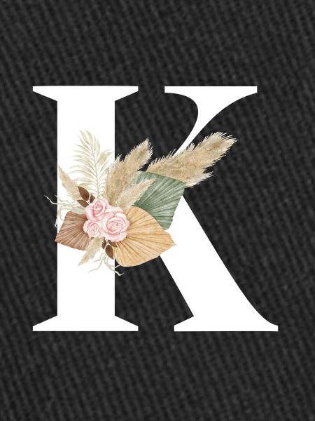 lettre K fleuris