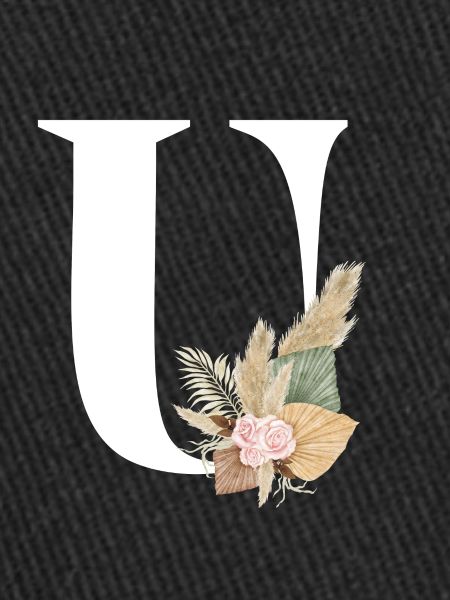 lettre U fleuris