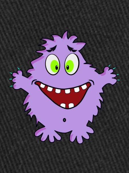 Mignon amical mignon monstre optimiste