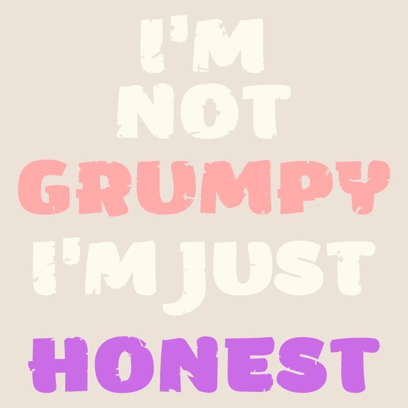 Funny grumpy moody angry honest vector