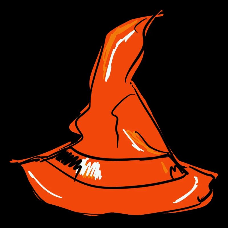 Mystical witch hat conjures spooky halloween