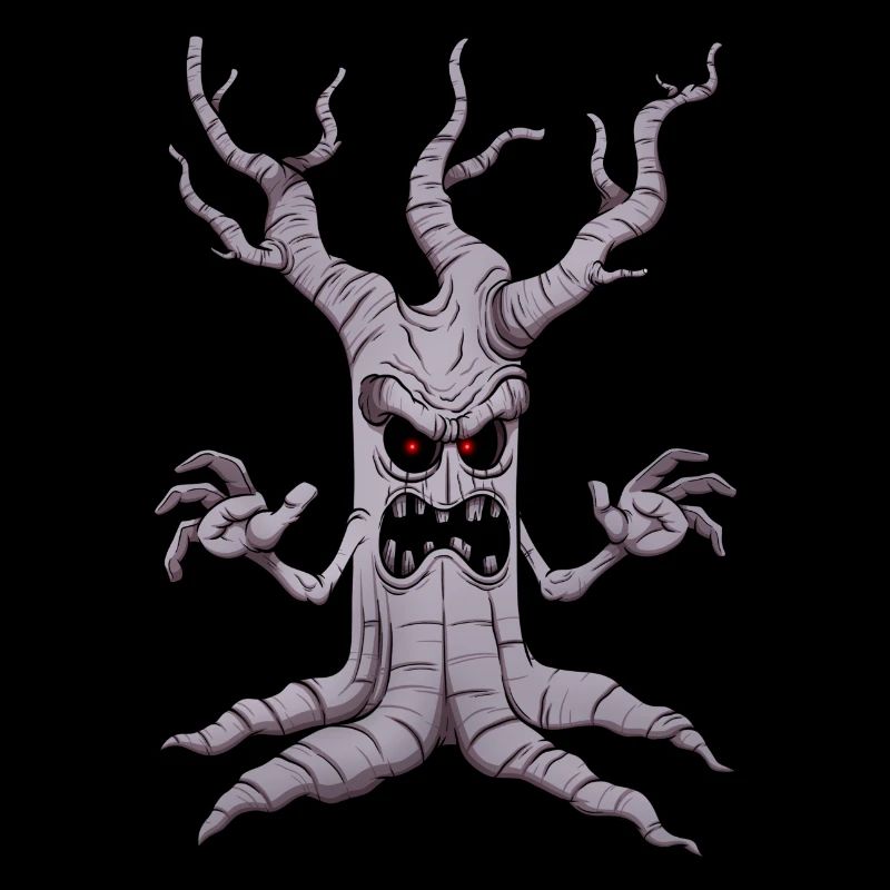 Arbre d’Halloween effrayant