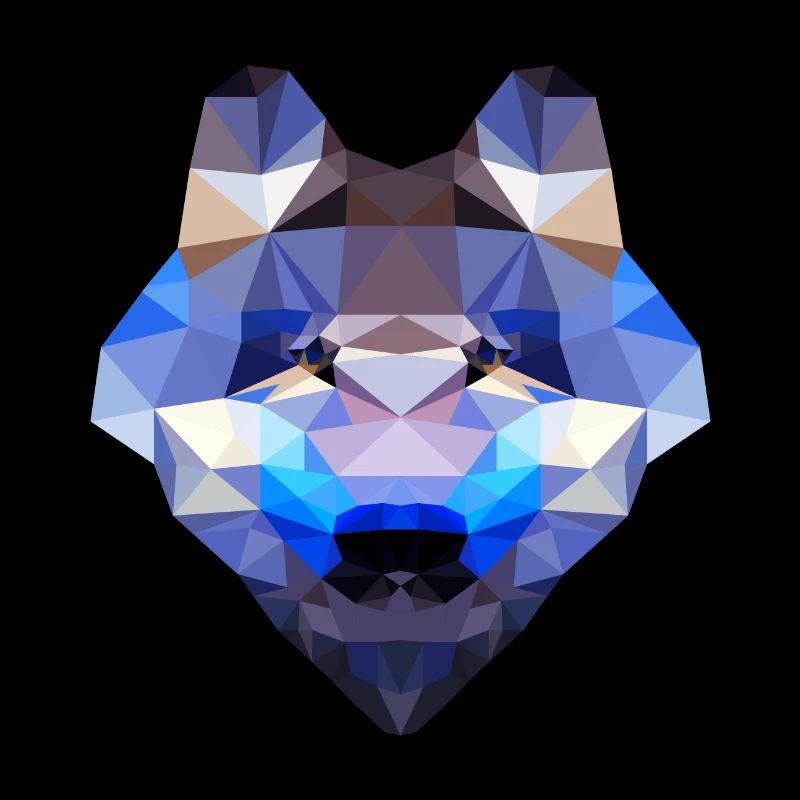 Beau design polygonal Wolf
