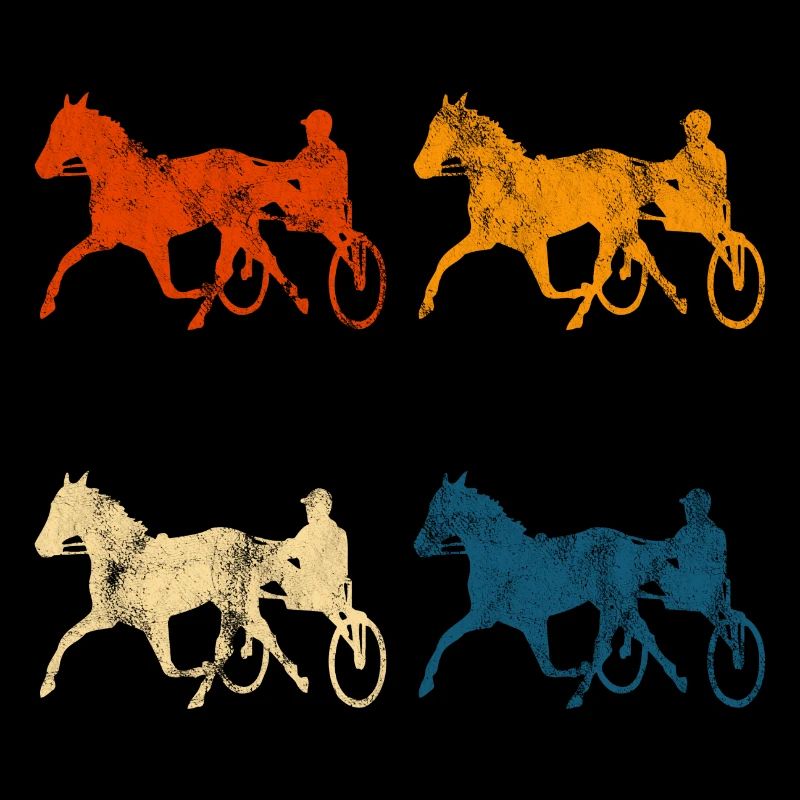 Trotter courses de trot dans un style rétro ou vintage