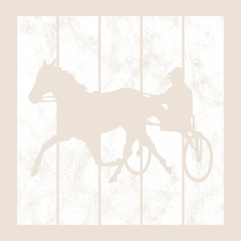 Traber Trabrennen in retro oder vintage Style