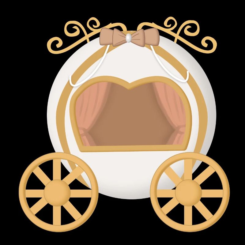 Carrosse blanc et dorée de princesse