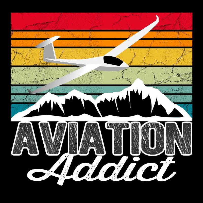 Aviation Addict Sunset - Vintage Geschenk Pilot