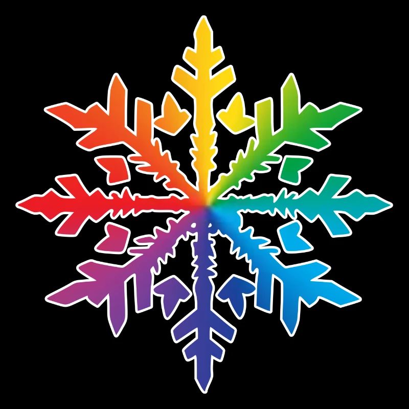 Snowflake Snow Winter Christmas colored 3