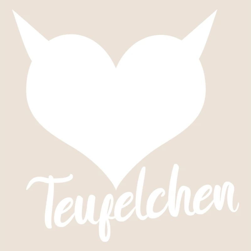 Teufelchen Wort mit Herz Devil