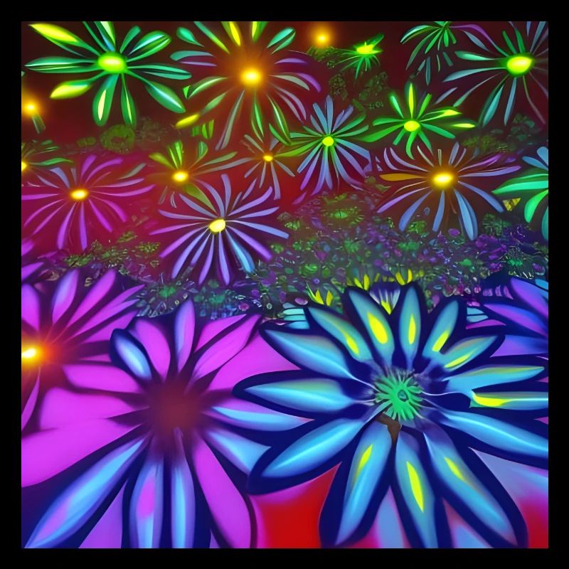 Psychedelic flowers