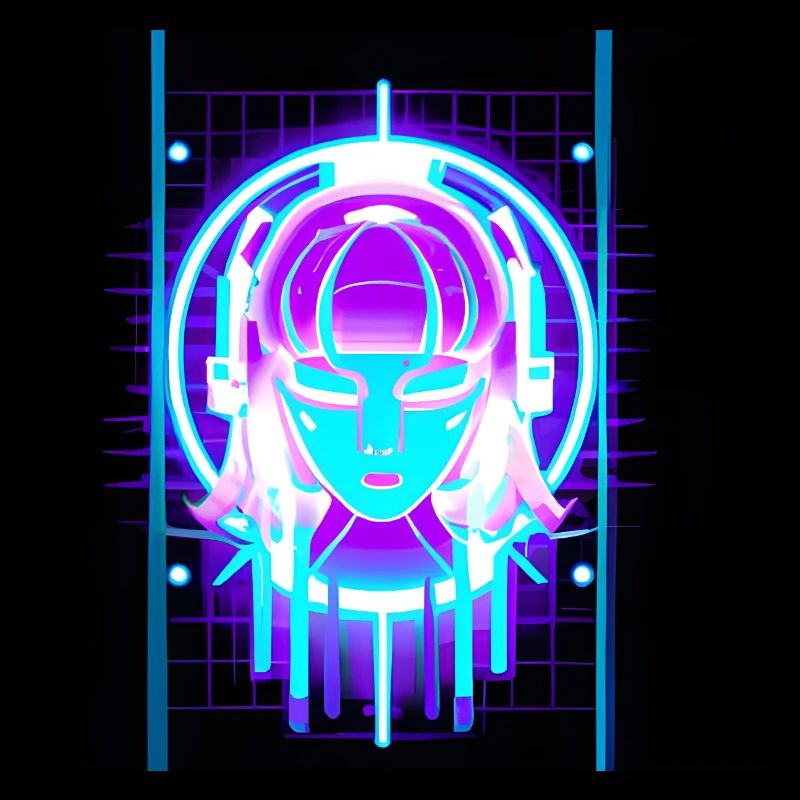 Neon face art