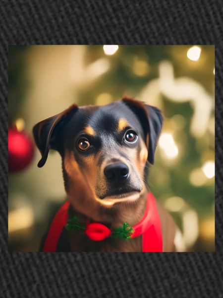 Chien de Noël mignon