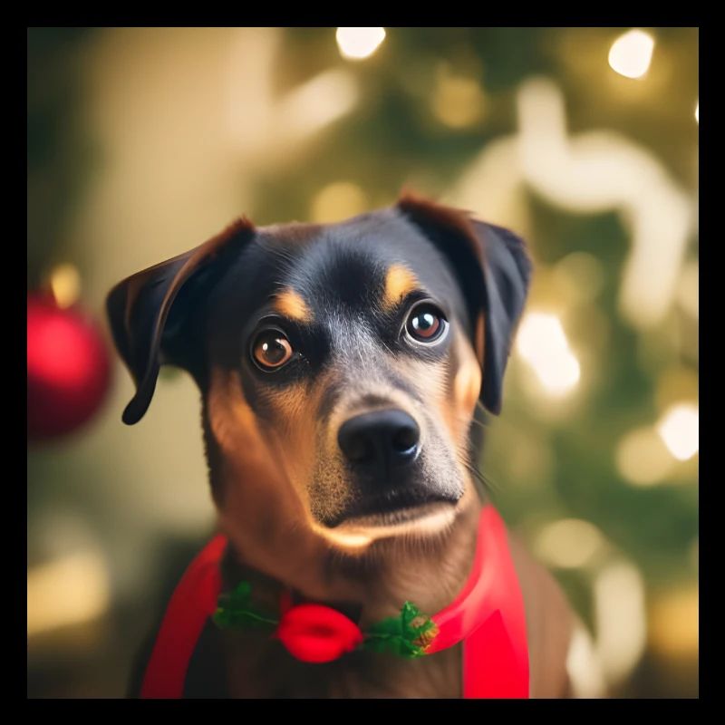 Chien de Noël mignon