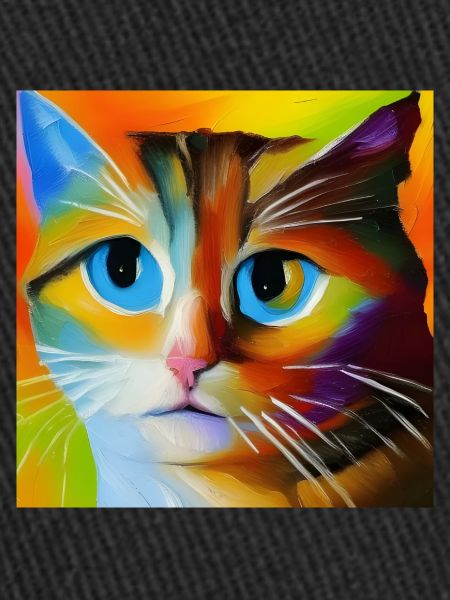 Portrait abstrait de chat