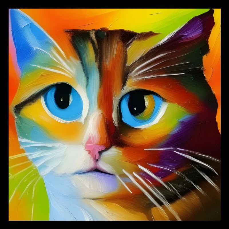 Portrait abstrait de chat