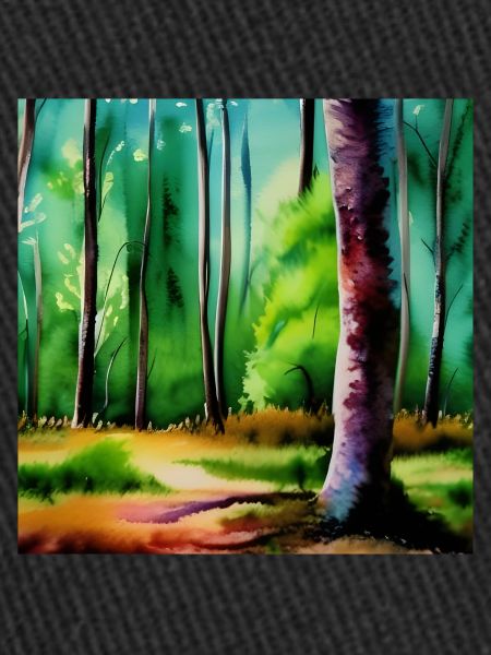 Une image d’aquarelle d’arbres