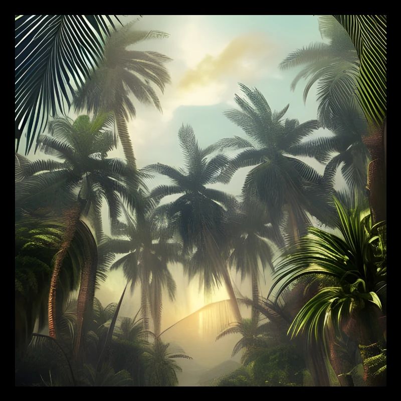 Jungle avec palmiers