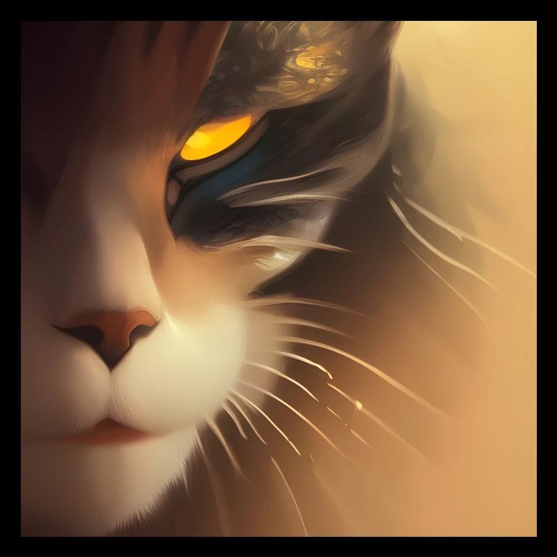 Visage de chat effrayant