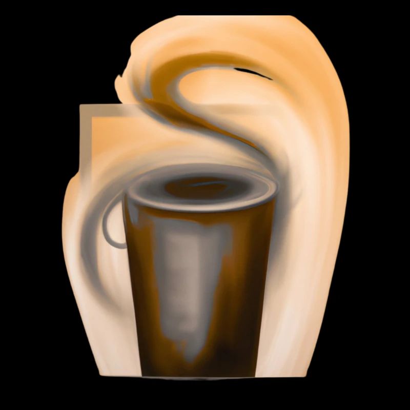 Daily steaming coffee