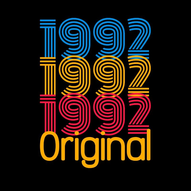 1992 Original / Birthday Gift colorful