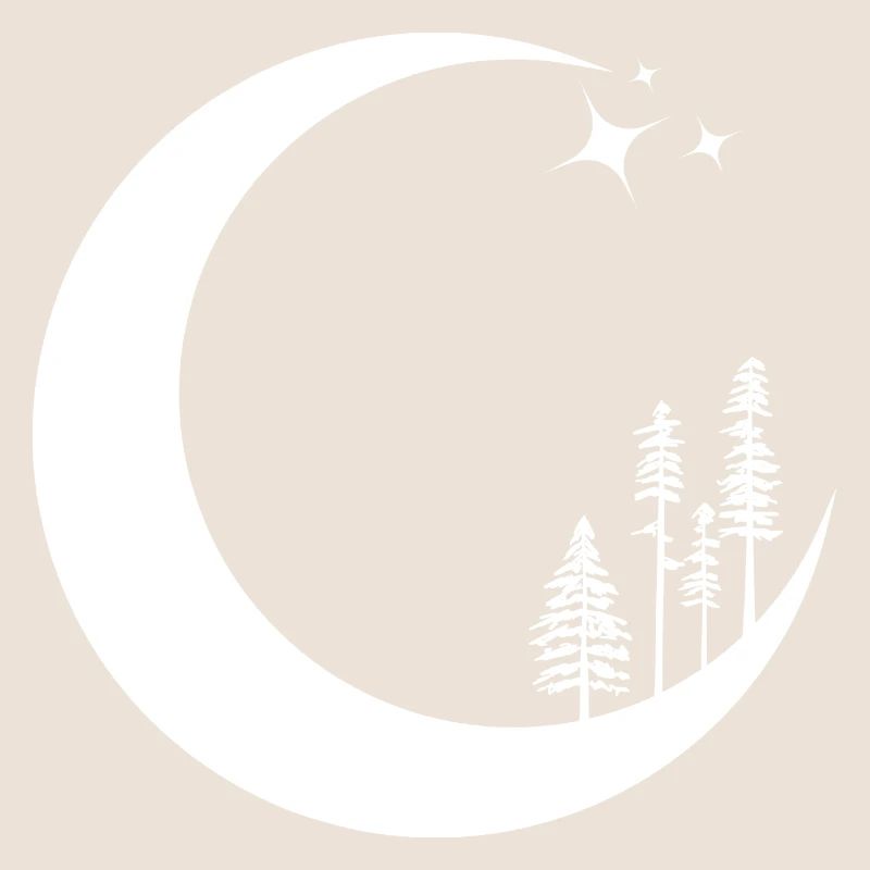 Lune Céleste pins arbre