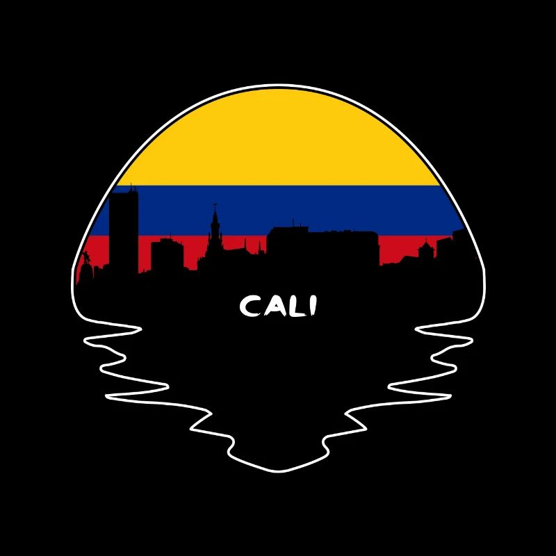 Cali Colombie Flag Skyline Silhouette Voyage