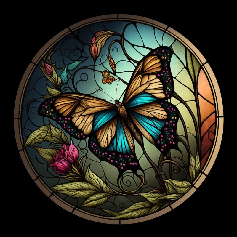 Schmetterling aus Buntglas