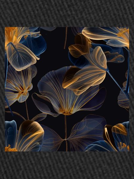 Fleurs dorées transparentes