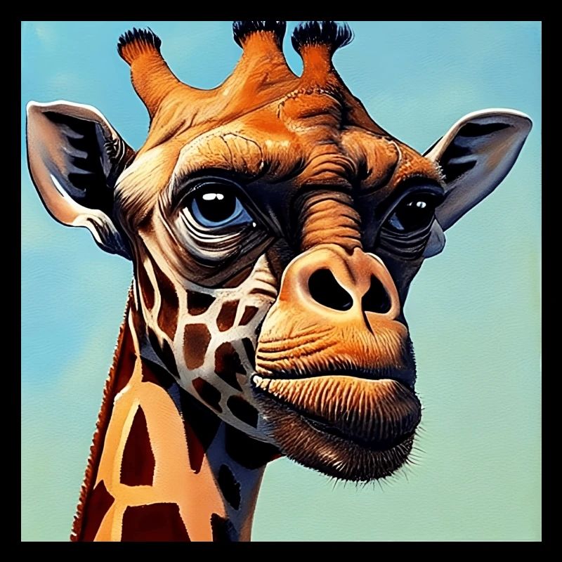 Giraffe mit Affengesicht