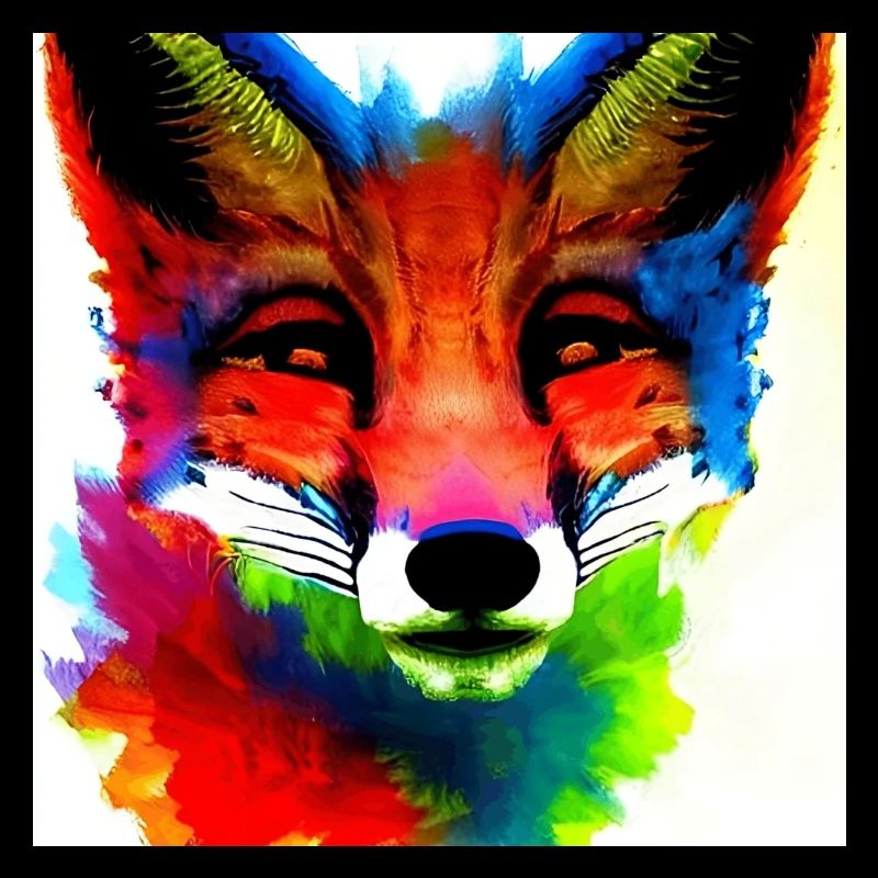 A colourful Fox, water colours