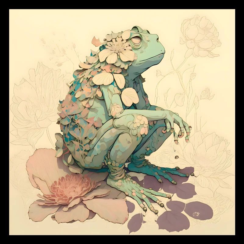 in harmony with nature frog