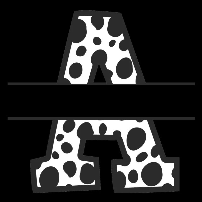 Personalized cow pattern letter