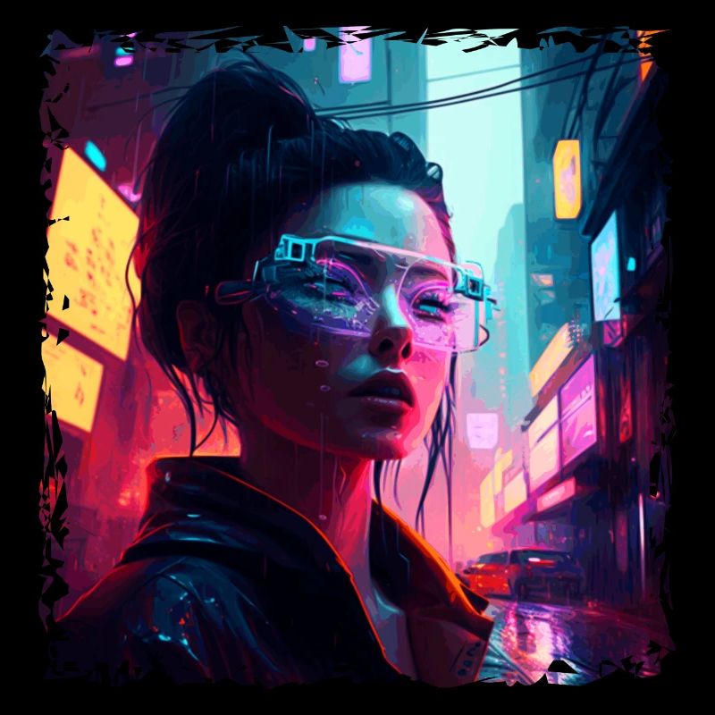 High Tech Punk Hacker dans le futur de demain