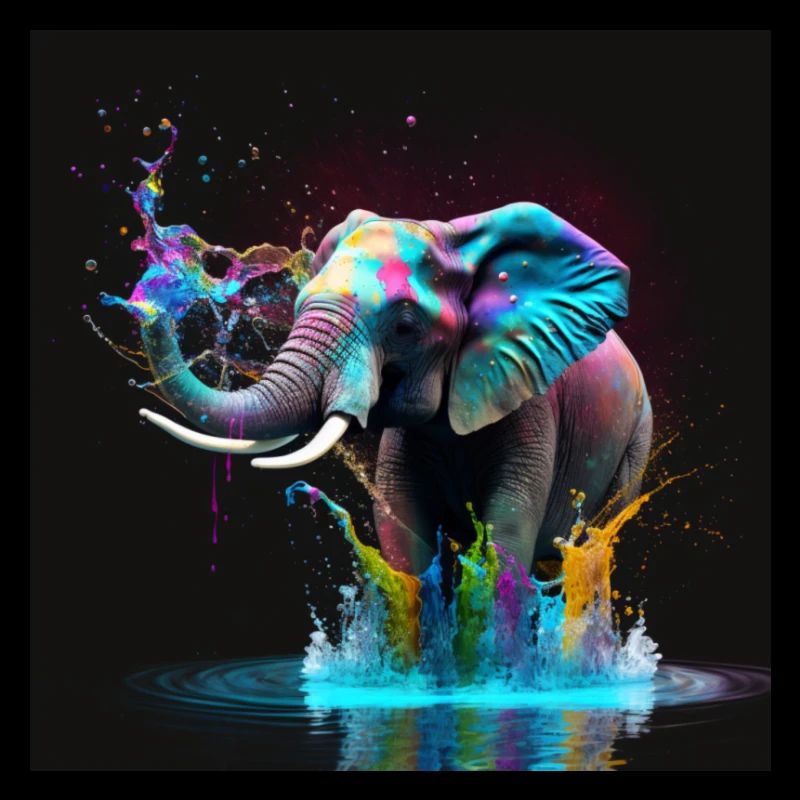 Colored elephant, unique design