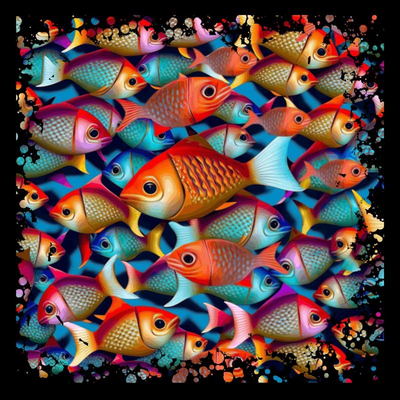 Beaucoup de poissons nagent dans de grands bancs