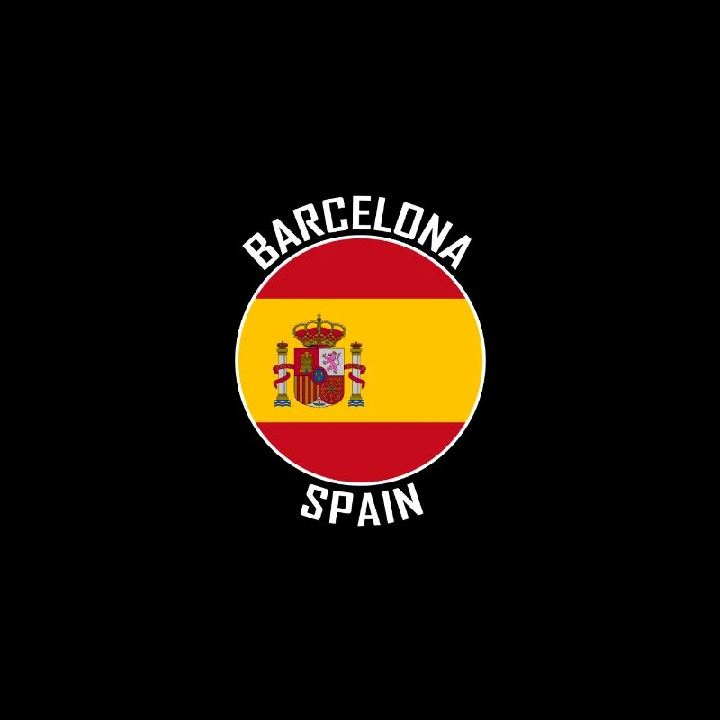 Barcelone Skyline Espagne Flag Souvenir de voyage