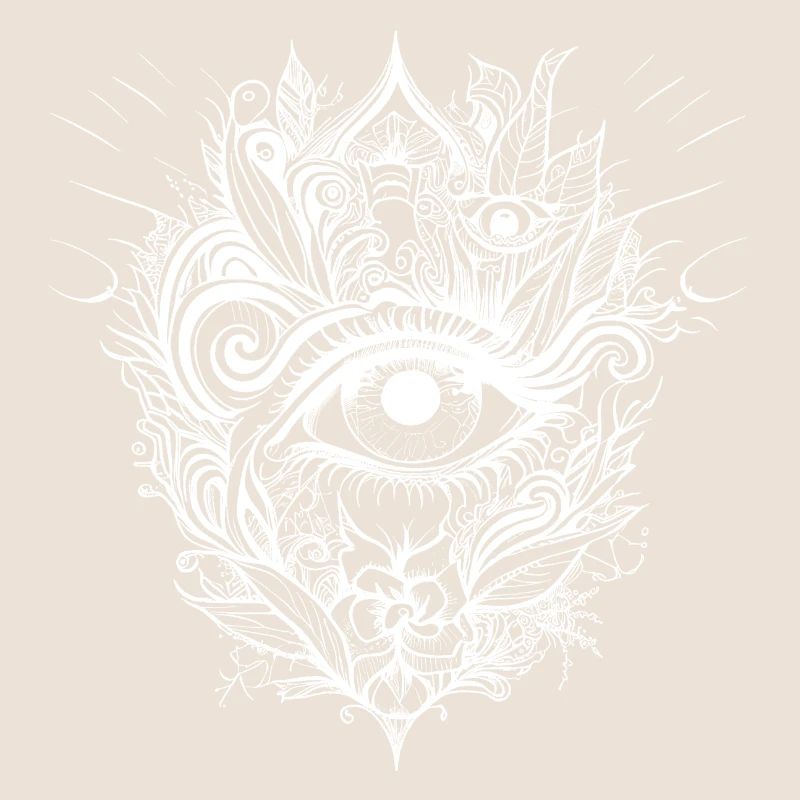 Psychedelic eye with trippy patterns