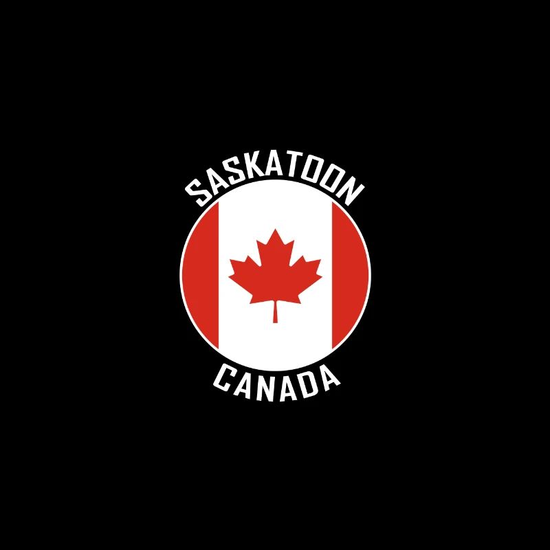 Saskatoon Skyline Canada Flag Souvenir de voyage