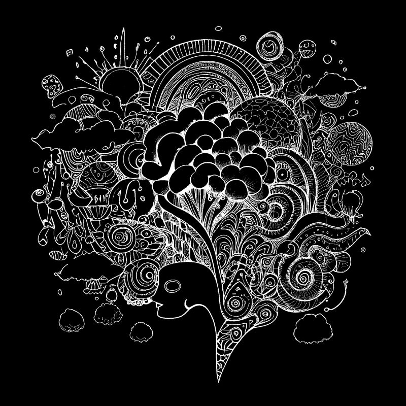 Psychedelic artwork with trippy patterns