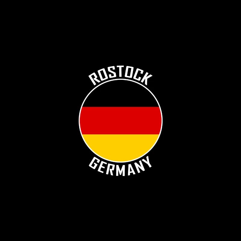Rostock Skyline Deutschland Flagge Reise-Souvenir
