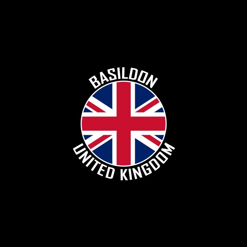 Basildon Skyline Uk Flag Souvenir de voyage