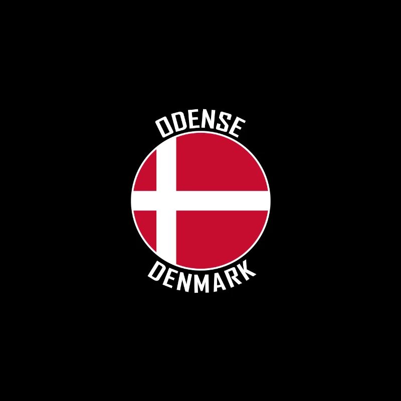 Odense Skyline Danemark Flag Souvenir de voyage