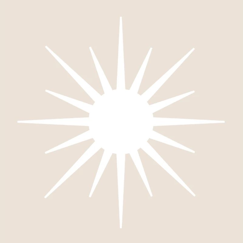 Symbole du soleil blanc